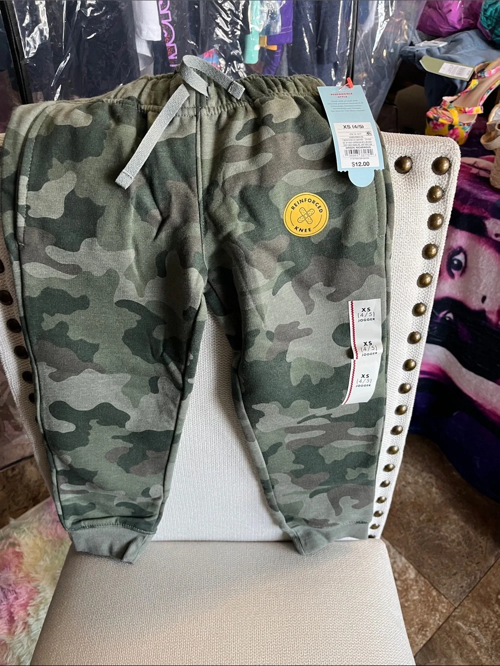 Kids Camo Jogger Pants - Green Camo